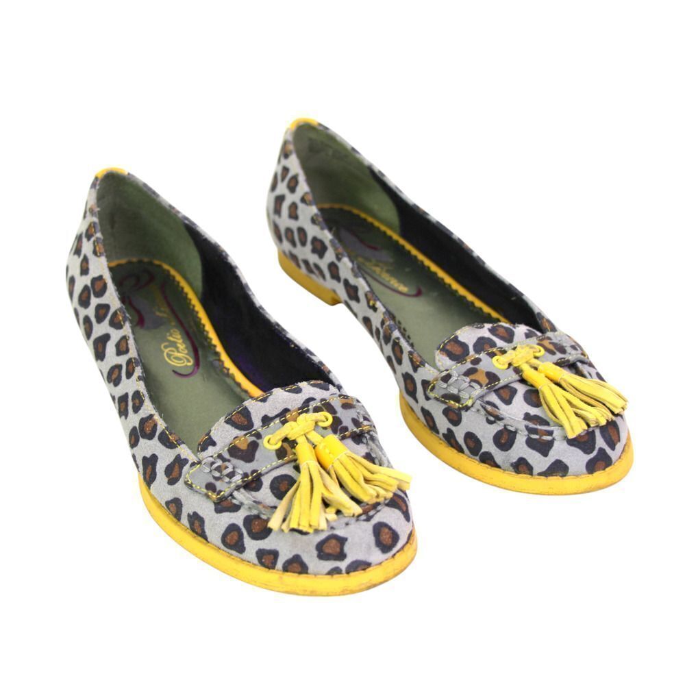 Poetic Licence MULTICOLOR LEATHER LOW HEEL ROUND TOE TASSELS LOAFER SHOES Sz 6